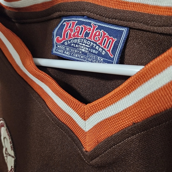Platinum FUBU Harlem Globetrotters Brown Limited Jersey Vintage Patches 5xl B19 - Picture 4 of 11